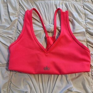 ALO Yoga Pink Racerback Sports Bra